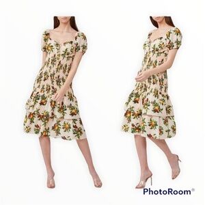 SIGNIFICANT OTHER Lily Fruit Print Fit & Flare Midi Dress Orchard Blush Pink, 4